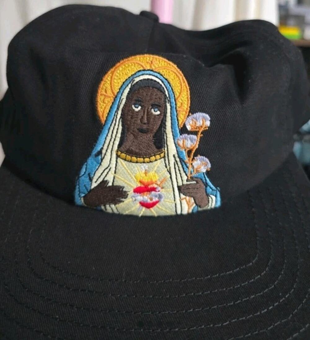 Lot Of 3 Denim Tears Embroidered Virgin Mary & Jesus Baseball Cap Adjustable